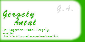gergely antal business card